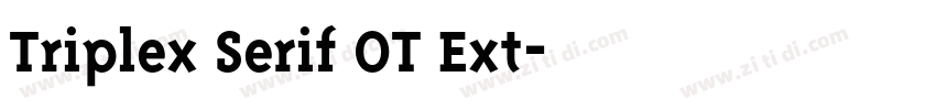 Triplex Serif OT Ext字体转换